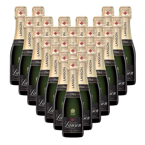 Case of Mini Lanson Le Black Label Champagne 20cl (24 x 20cl)